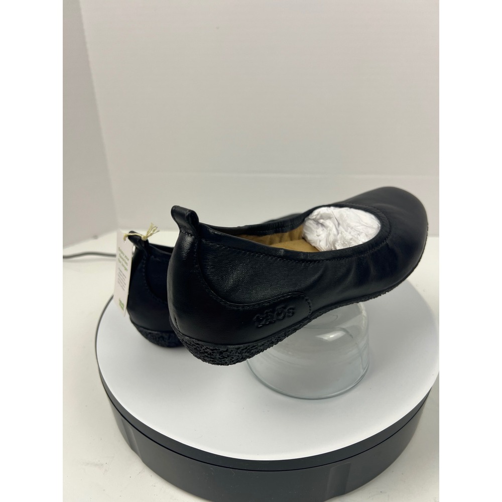 Taos Chit Chat Orthopedic Ballet Flats Black Leather Slip On Shoes Womens 6.5M - Picture 7 of 17